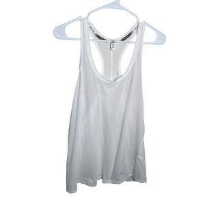 Under Armour Tank Top Women's XL White Round Neck Sleeveless Racerback Run